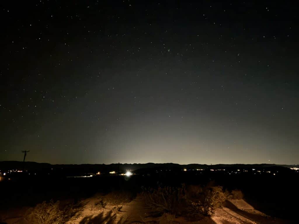 Go outside and see the stars during your 2 nights in Joshua Tree