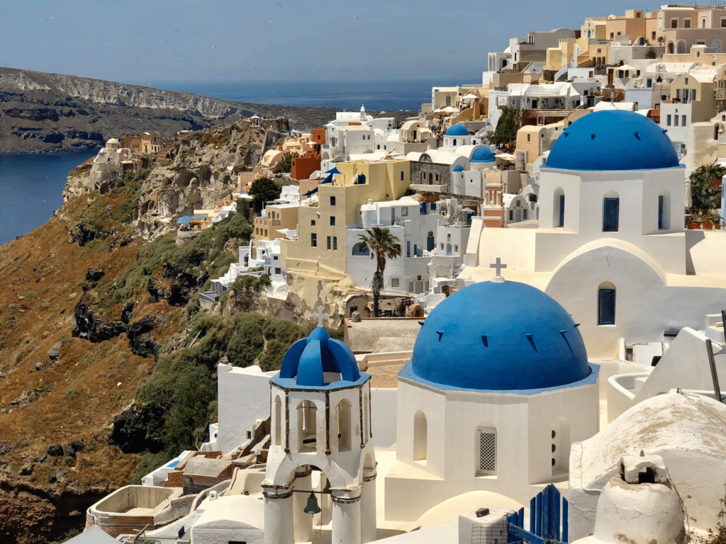 Iconic blue domes of Oia, Santorini