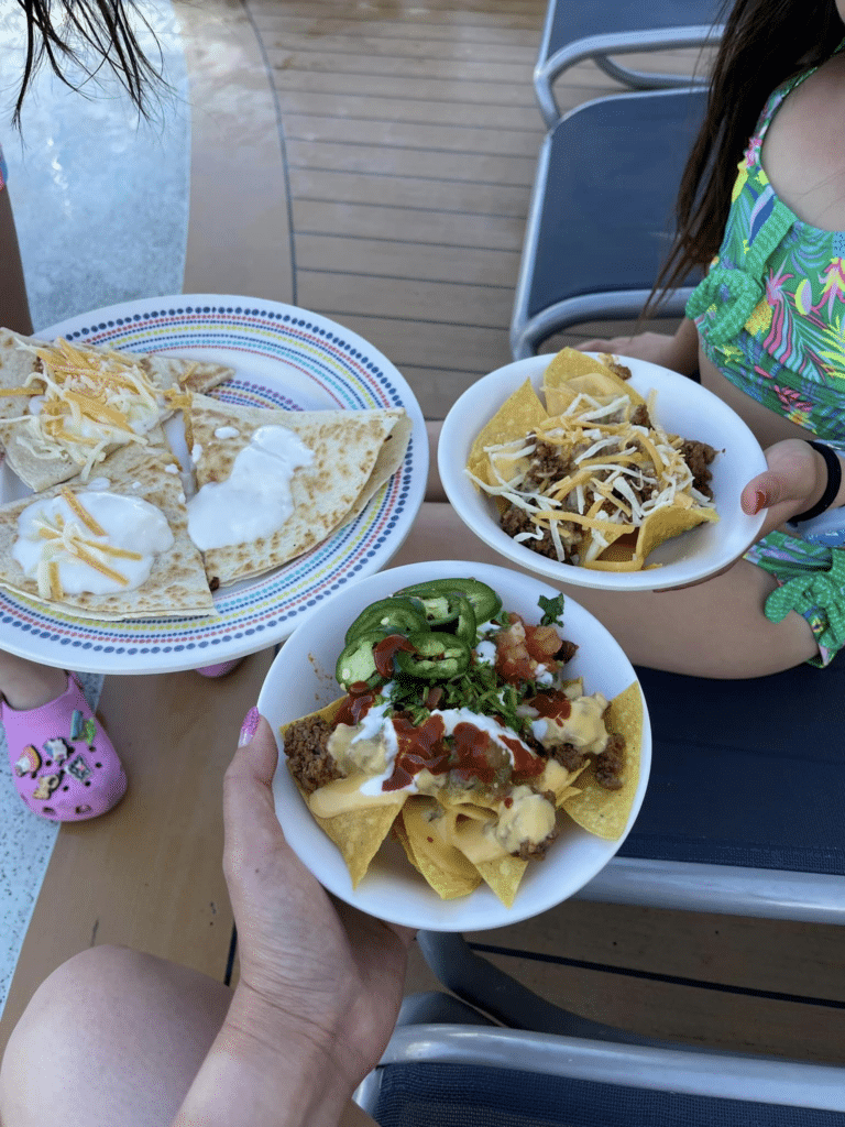 Mexican food on board