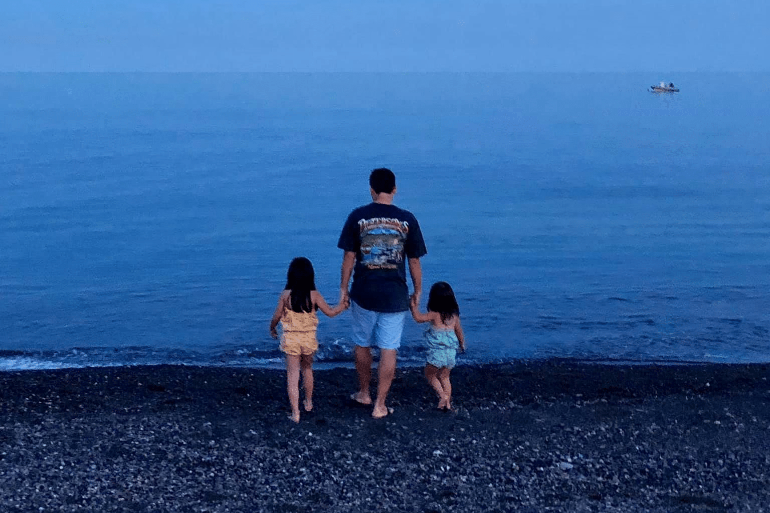 Black sand beaches at Perivolos