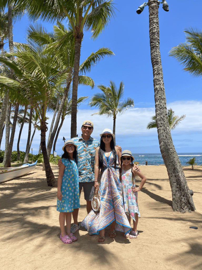 Family day at Mama's Fish House Maui