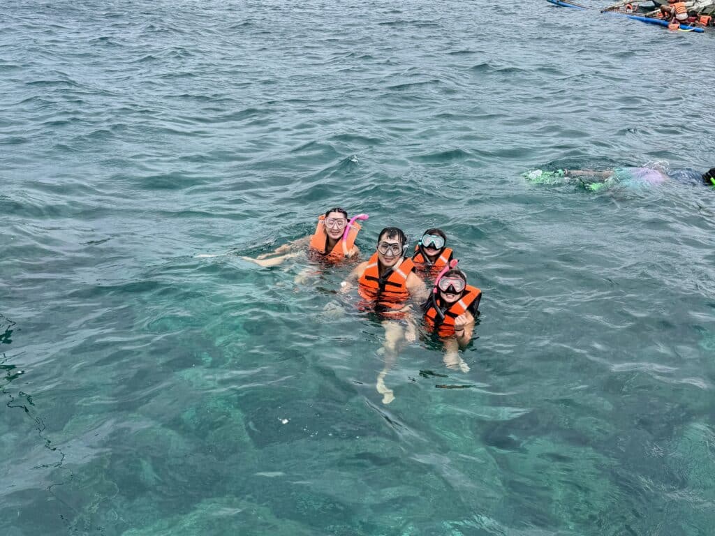 Snorkeling in Boracay with kids