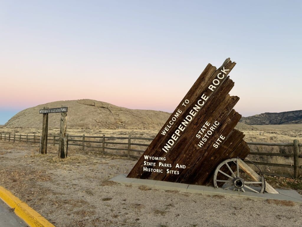 Independence Rock near Casper Wyoming